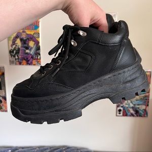 chunky platform ankle boots